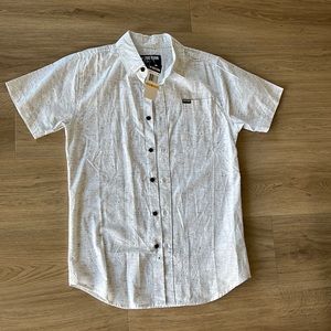 Zoo York Men’s Short Sleeve Button up Shirt Size S White